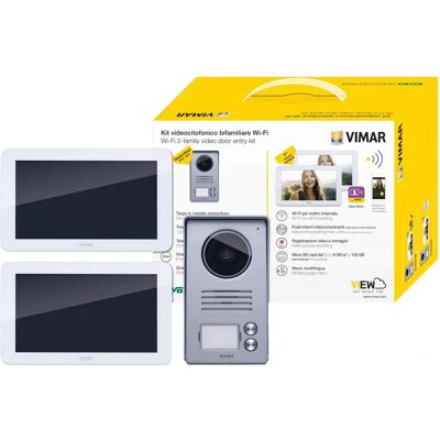 Vimar K40956 Video-Gegensprechanlage-Kit - Wi-Fi, Touchscreen, 7 Zoll LCD, Dual Audio/Video Vimar K40956 Video-Gegensprechanlage-Kit - Wi-Fi, Touchscreen, 7 Zoll LCD, Dual Audio/Video