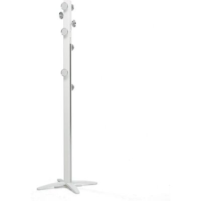 Cabideiro extensível de faia branca - Moderno de chão com 8 ganchos Cabideiro extensível de faia branca - Moderno de chão com 8 ganchos