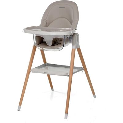 Foppapedretti - Chaise haute Bonito 2en1 en bois de hêtre réglable - Sable Foppapedretti - Chaise haute Bonito 2en1 en bois de hêtre réglable - Sable
