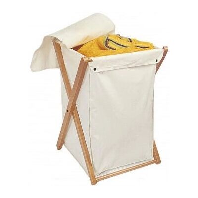 Foppapedretti Angel Laundry Basket - Rectangular, Beech, Cotton, Plastic, Plywood Foppapedretti Angel Laundry Basket - Rectangular, Beech, Cotton, Plastic, Plywood