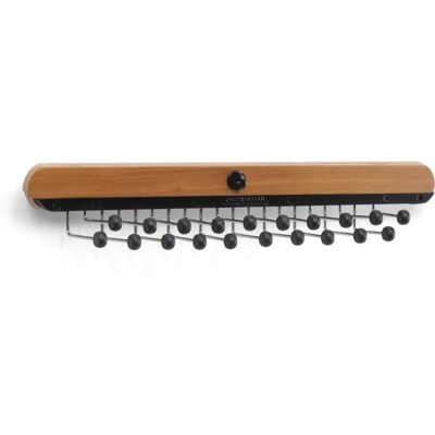 Soporte para corbatas Dandy de Foppapedretti - Montaje en pared, 20 corbatas, Madera, Negro Soporte para corbatas Dandy de Foppapedretti - Montaje en pared, 20 corbatas, Madera, Negro