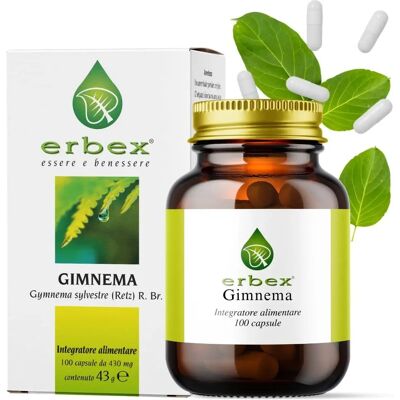 Erbex Gimnema 100 Capsule - Supporta il metabolismo dei carboidrati Erbex Gimnema 100 Capsule - Supporta il metabolismo dei carboidrati