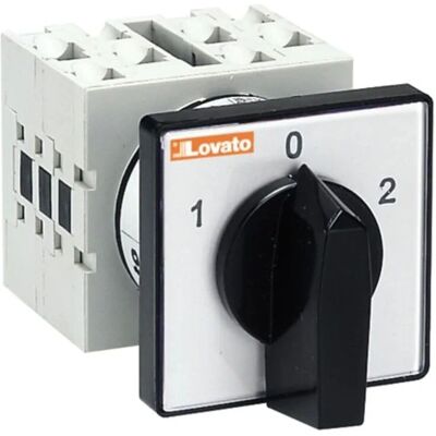 Interrupteur à came Lovato Electric GX1652U - 2P, 3 positions, 16A - Publicité Interrupteur à came Lovato Electric GX1652U - 2P, 3 positions, 16A - Publicité