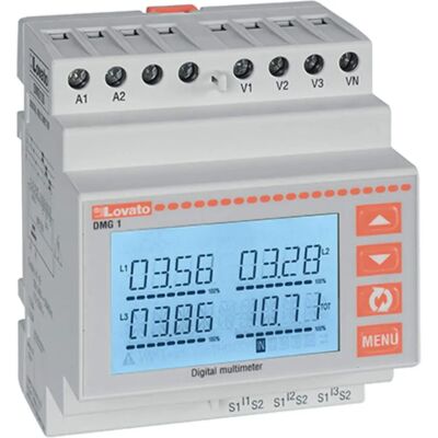 Lovato Modello DMG110 - Multimetro LCD modulare con RS485 - Misura trifase Lovato Modello DMG110 - Multimetro LCD modulare con RS485 - Misura trifase