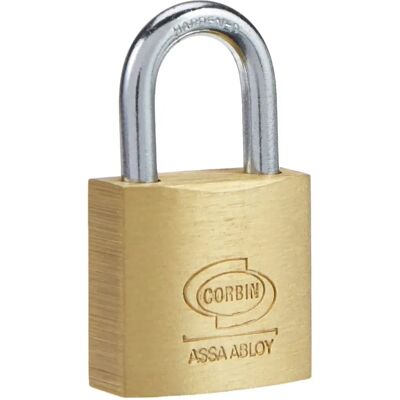 Cadenas CORBIN en Laiton - Arceau Standard en Acier - 20mm - Publicité Cadenas CORBIN en Laiton - Arceau Standard en Acier - 20mm - Publicité