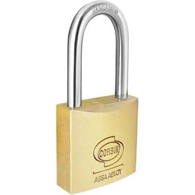 Candado de arco largo de latón CORBIN - Cifrado único - 40mm Candado de arco largo de latón CORBIN - Cifrado único - 40mm
