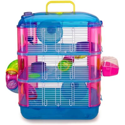 Hamsterbur Gran Canaria - 3-Plan Plastic Bur 40x26x53cm Hamsterbur Gran Canaria - 3-Plan Plastic Bur 40x26x53cm
