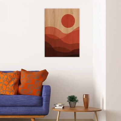 Crearreda Arte en Madera Atardecer en el Desierto - Decoración de Pared Crearreda Arte en Madera Atardecer en el Desierto - Decoración de Pared