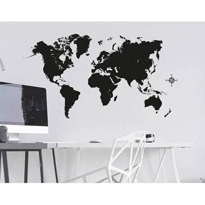 Crearreda 44214 Sticker Murale - Mappa, Nero, 47x67cm - Decorazione Parete Crearreda 44214 Sticker Murale - Mappa, Nero, 47x67cm - Decorazione Parete