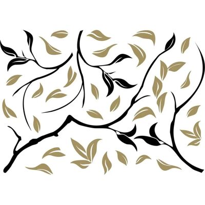 Crearreda - ramage - 47x65 cm - oro - adesivo per pareti Crearreda - ramage - 47x65 cm - oro - adesivo per pareti