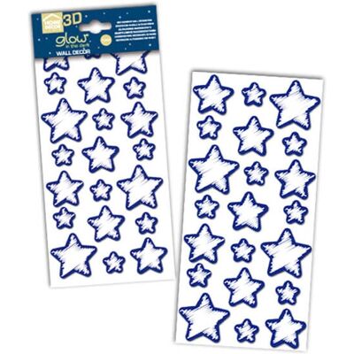 Crearreda Stelle Adesive Decorative - Blu e Bianco Crearreda Stelle Adesive Decorative - Blu e Bianco