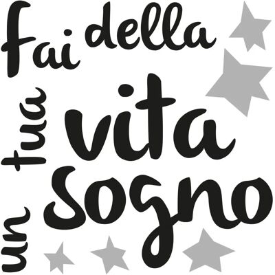 CREA ARREDA - Sticker da parete sogno e realtà - 31x31 cm CREA ARREDA - Sticker da parete sogno e realtà - 31x31 cm