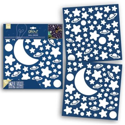 Adesivo murale stelle bianche Crearreda - Luminoso al buio, decorativo, removibile Adesivo murale stelle bianche Crearreda - Luminoso al buio, decorativo, removibile