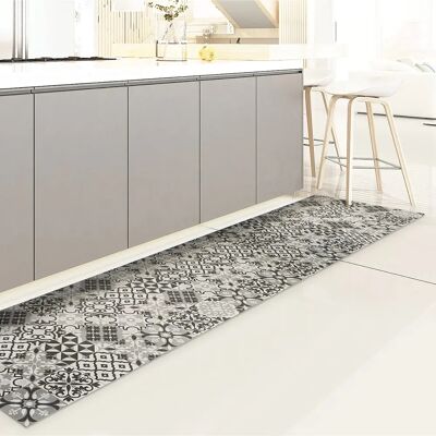 Dekoidea Tapis en vinyle gris - Design moderne Dekoidea Tapis en vinyle gris - Design moderne