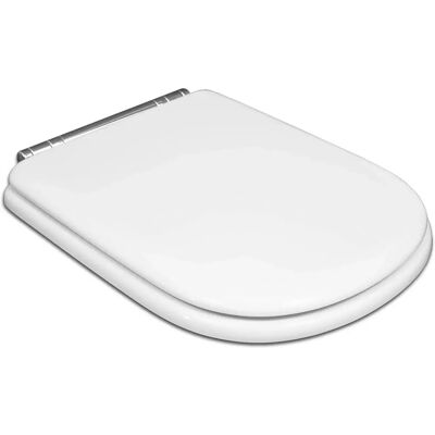 Assento de vaso sanitário Ideal Standard Calla - Plástico durável, núcleo de madeira, Branco Assento de vaso sanitário Ideal Standard Calla - Plástico durável, núcleo de madeira, Branco