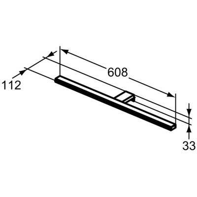 Ideal Standard Spiegel & Licht - Pandora 608x112x33 mm, 12W, Chrom Ideal Standard Spiegel & Licht - Pandora 608x112x33 mm, 12W, Chrom