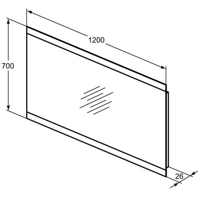 Ideal Standard & Light T3349BH Reversibler LED-Spiegel - Spiegel mit Ambientelicht Ideal Standard & Light T3349BH Reversibler LED-Spiegel - Spiegel mit Ambientelicht