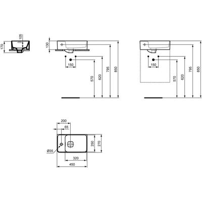Ideal Standard T299501 - Vase mică compactă albă Ideal Standard T299501 - Vase mică compactă albă
