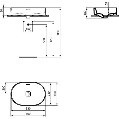 Lavabo ovalado Ideal Standard T3604 - Lavabo Lavabo ovalado Ideal Standard T3604 - Lavabo