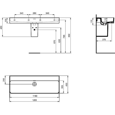 Ideal Standard T365301 Weiß Waschbecken - Waschtisch Ideal Standard T365301 Weiß Waschbecken - Waschtisch