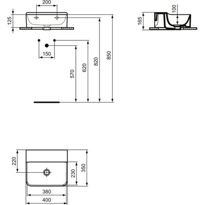 Ideal Standard Conca Waschbecken 400x350mm - Ohne Überlauf, Ohne Hahnloch Ideal Standard Conca Waschbecken 400x350mm - Ohne Überlauf, Ohne Hahnloch