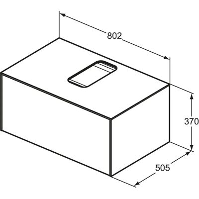 Ideal Standard WTU 80x50,5cm mit Schublade - Waschtischunterschrank Ideal Standard WTU 80x50,5cm mit Schublade - Waschtischunterschrank
