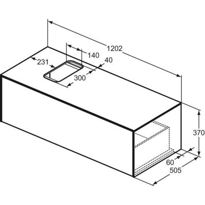 Ideal Standard T3932Y1 Wandhängender Waschtischunterschrank - Stauraum Ideal Standard T3932Y1 Wandhängender Waschtischunterschrank - Stauraum