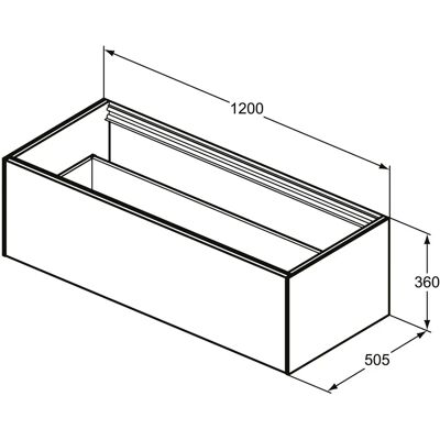 Ideal Standard T3933Y6 Wandhängender Waschtischunterschrank - 1 Schublade 120x50.5cm Ideal Standard T3933Y6 Wandhängender Waschtischunterschrank - 1 Schublade 120x50.5cm