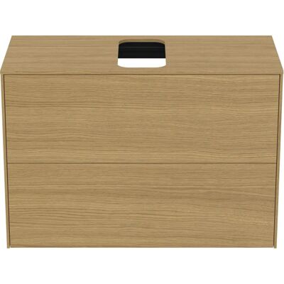 Ideal Standard Waschtisch-Unterschrank - 2 Auszüge, Eiche hell, 80x37x55 cm Ideal Standard Waschtisch-Unterschrank - 2 Auszüge, Eiche hell, 80x37x55 cm