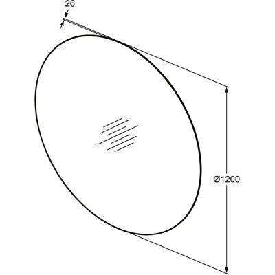 Ideal Standard Runde Badspiegel 120cm mit Ambientebeleuchtung T3960BH Ideal Standard Runde Badspiegel 120cm mit Ambientebeleuchtung T3960BH