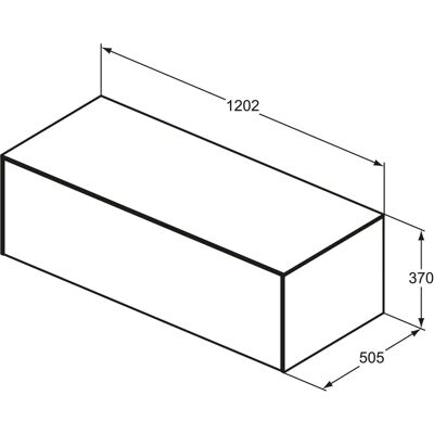 Ideal Standard T4314Y6 Wandwastafel - 120x50,5cm, Licht Eiken, 1 Laden, Zonder Uitsnede Ideal Standard T4314Y6 Wandwastafel - 120x50,5cm, Licht Eiken, 1 Laden, Zonder Uitsnede