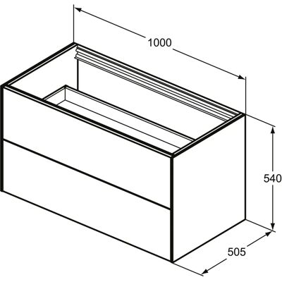 Ideal Standard T4357Y1 Wandhängbarer Waschtischunterschrank - 2 Auszüge Ideal Standard T4357Y1 Wandhängbarer Waschtischunterschrank - 2 Auszüge