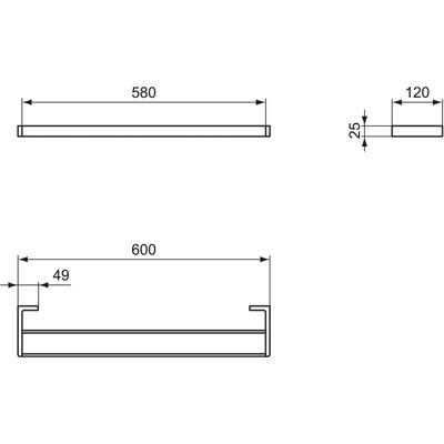 Ideal Standard Doppelter Handtuchstange Conca Cube Ideal Standard Doppelter Handtuchstange Conca Cube