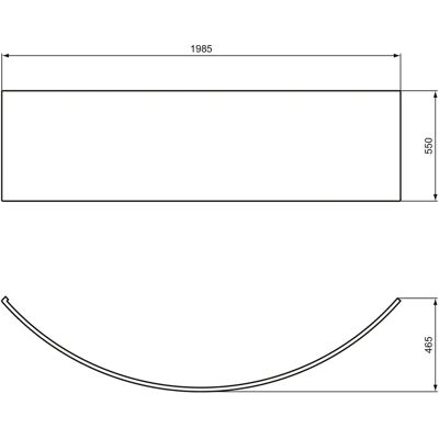 Ideal Standard T479601 Weiße Eck-Badewannenfront Ideal Standard T479601 Weiße Eck-Badewannenfront
