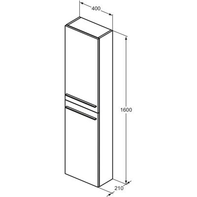 Ideal Standard T5288NH Hochschrank Greige - Wandmontage Ideal Standard T5288NH Hochschrank Greige - Wandmontage