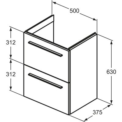 Ideal Standard T5291DU Weiß Badmöbel - Waschtischunterschrank Ideal Standard T5291DU Weiß Badmöbel - Waschtischunterschrank