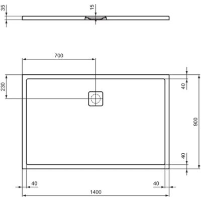 Ideal Standard Flat Evo Bac à Douche T5434FO - Rectangulaire 1400x900mm, Blanc - Publicité Ideal Standard Flat Evo Bac à Douche T5434FO - Rectangulaire 1400x900mm, Blanc - Publicité