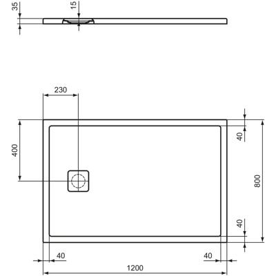 Ideal Standard T5439FO Cada de duș dreptunghiulară alb satin - Cada de duș Ideal Standard T5439FO Cada de duș dreptunghiulară alb satin - Cada de duș