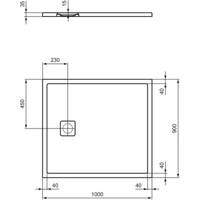 Ideal Standard T5441FO Alb satinat Vascheta de dus dreptunghiulară - Duș Ideal Standard T5441FO Alb satinat Vascheta de dus dreptunghiulară - Duș