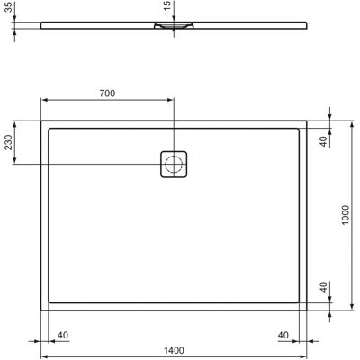 Ideal Standard Ultra Flat Evo Duschwanne - Rechteckig, Seidenweiß, 1400x1000mm Ideal Standard Ultra Flat Evo Duschwanne - Rechteckig, Seidenweiß, 1400x1000mm