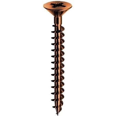 Tornillo de panel de bronce Mustad - Cabeza cruz Pozidrive - 5x90mm Tornillo de panel de bronce Mustad - Cabeza cruz Pozidrive - 5x90mm