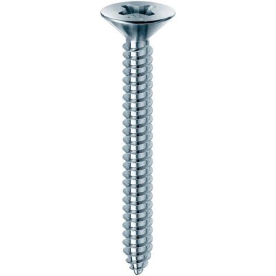 Mustad Vite zincata bianca testa svasata piana - Tipo di vite Mustad Vite zincata bianca testa svasata piana - Tipo di vite