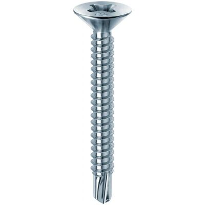 Tornillo autoperforante Mustad 3,9x38 mm - Zincado blanco - Metal y PVC Tornillo autoperforante Mustad 3,9x38 mm - Zincado blanco - Metal y PVC