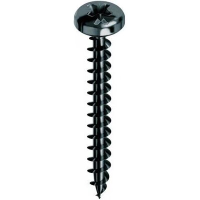 Mustad Schrauben - Modell PVACZC400300KNC - Schwarz verzinkt - 4x30mm - Packung 500 Mustad Schrauben - Modell PVACZC400300KNC - Schwarz verzinkt - 4x30mm - Packung 500