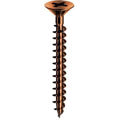 Tornillo de madera de acero de bronce Mustad - 6x180mm - Fijación Tornillo de madera de acero de bronce Mustad - 6x180mm - Fijación