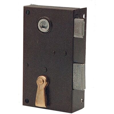 Bonaiti Modelo 185 Cerradura Vertical - Acabado en Bronce - Mano Derecha - Entrada 55mm - Caja 80mm Bonaiti Modelo 185 Cerradura Vertical - Acabado en Bronce - Mano Derecha - Entrada 55mm - Caja 80mm