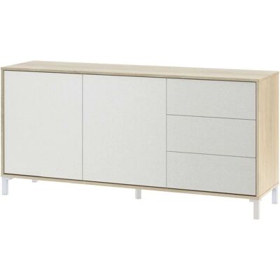 Nbrand Brooklyn Credenza - 2 Türen, 3 Schubladen - 154x41x74cm Nbrand Brooklyn Credenza - 2 Türen, 3 Schubladen - 154x41x74cm