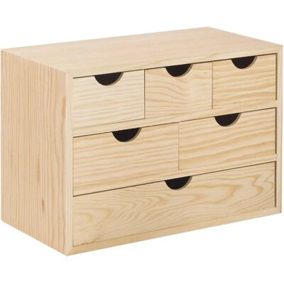 Marca Modelo - Unidad de Cajones de Madera Multiuso - Mueble de Almacenamiento Marca Modelo - Unidad de Cajones de Madera Multiuso - Mueble de Almacenamiento