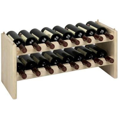 Astigarraga Naturbelassenes Kiefernholz 16-Flaschen Modul-Weinregal Astigarraga Naturbelassenes Kiefernholz 16-Flaschen Modul-Weinregal