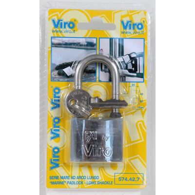 Viro 574.42 Lucchetto in Ottone - Resistente alla Corrosione 42mm Viro 574.42 Lucchetto in Ottone - Resistente alla Corrosione 42mm